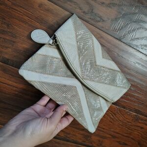Retro Helena De Natalio Handbags snake print cream clutch purse Chic NYC Animal